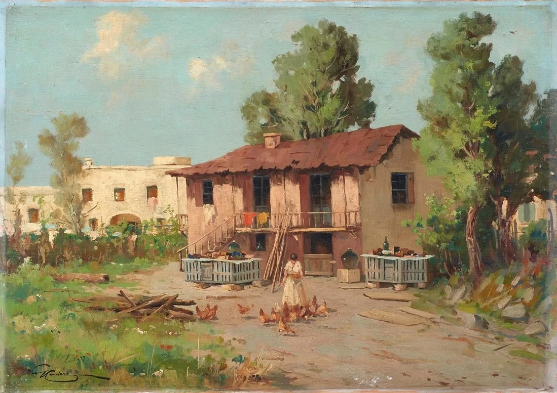 Le galline in corile